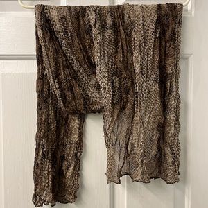 Brown leopard print scarf